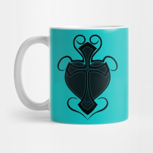 Cross & Heart - Light Blue Mug